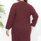 Plus Size Long Sleeve Sweater Dress