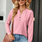 Notched Long Sleeve T-Shirt