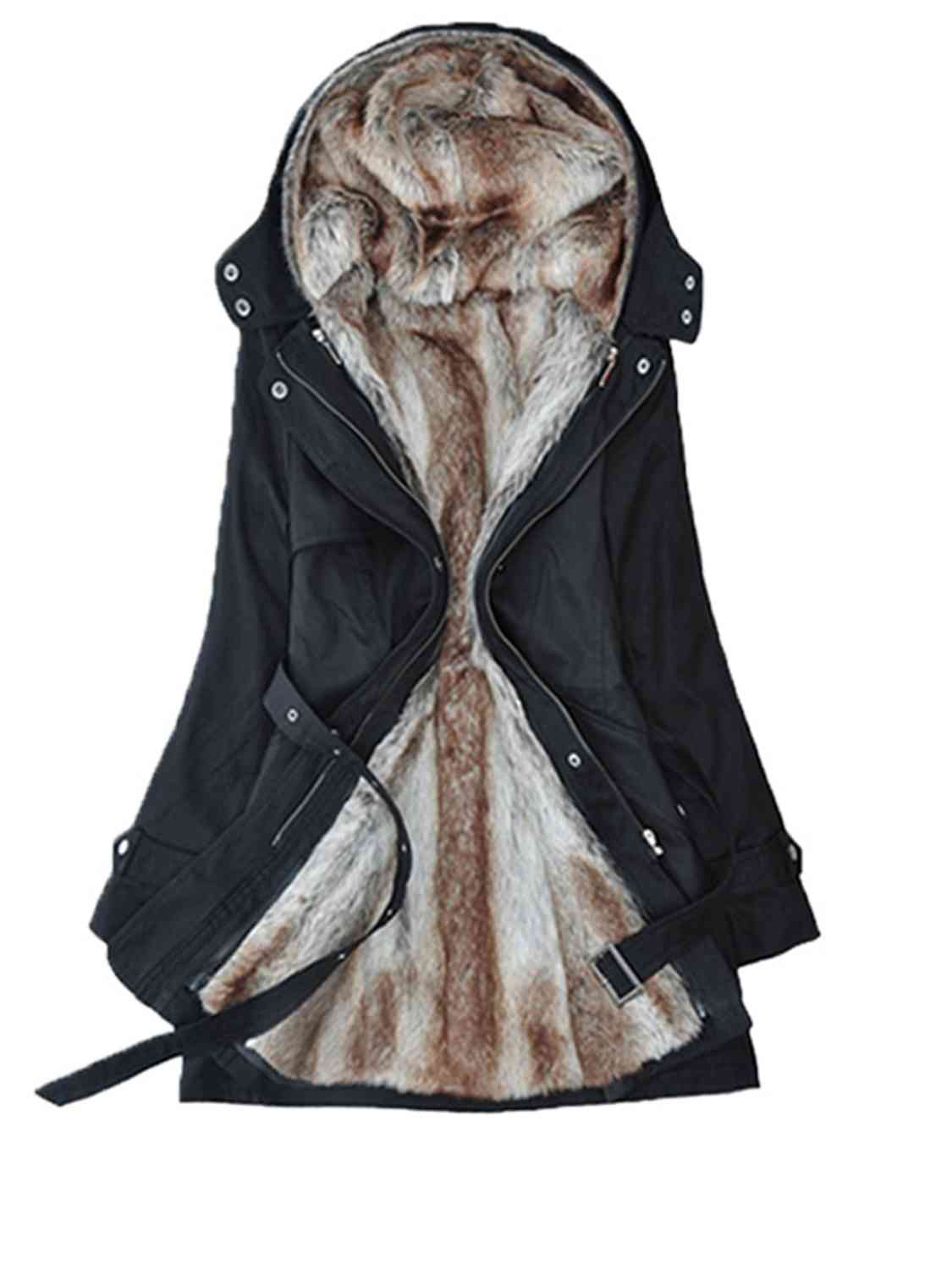 Skylar Full Size Hooded Jacket with Detachable Liner (Three-Way Wear)