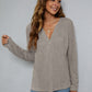 Beauteous Dropped Shoulder High-Low Waffle-Knit Top