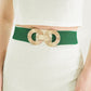 Women's Geometric Buckle Elastic Wide Belt