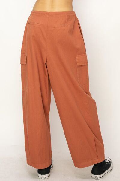 HYFVE Drawstring Cargo Wide Leg Pants *