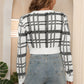 V-Neck Cropped Button-Up Cardigan