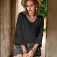 Double Take Plus Size Flower Crochet Flare Sleeve Top