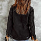 Women's Full Size Distressed Snap Down Denim Jacket