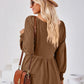 Full Size V-Neck Lantern Sleeve Blouse