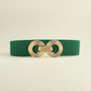 Women's Geometric Buckle Elastic Wide Belt