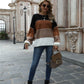 Color Block Round Neck Sweater