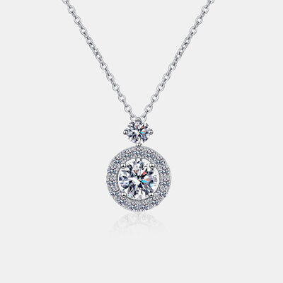 1 Carat Moissanite 925 Sterling Silver Necklace 💜