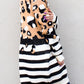 Striped Open Front Longline Cardigan