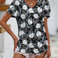 Malibu Dreams Full Size Ruche V-Neck Petal Sleeve Top