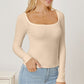 Square Neck Long Sleeve T-Shirt