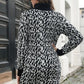 Heathered Turtleneck Mini Sweater  Dress