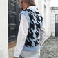 Zoe&Hannah Houndstooth V-Neck Sweater Vest