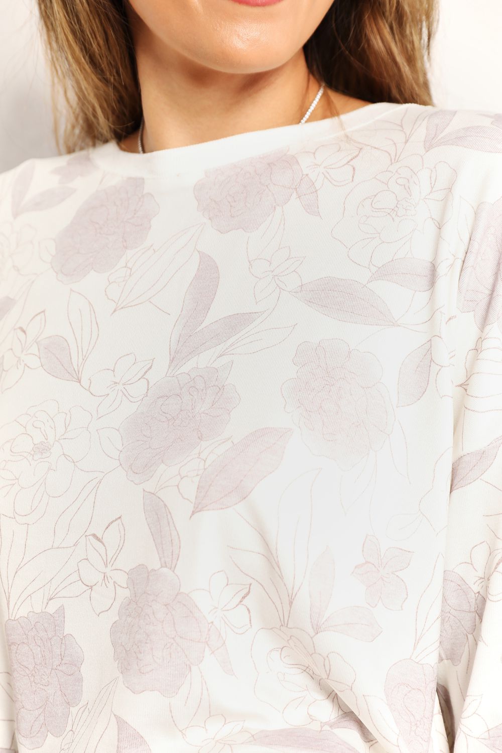 Double Take Floral Long Sleeve Top and Shorts Loungewear Set *