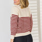 Striped Button Up Long Sleeve Cardigan