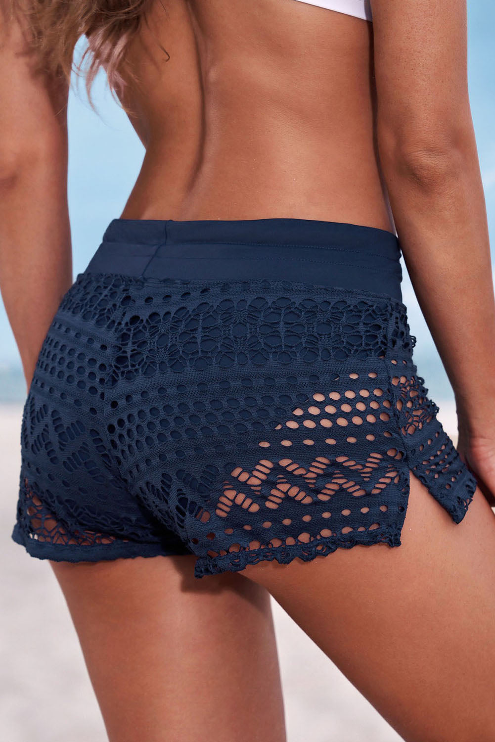 BEACHIN' Full Size Drawstring Waist Swim Shorts (Bottoms Only)