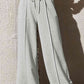 Drawstring Wide Leg Pants with Pockets