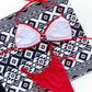 BEACHIN' Frill Trill Halter Neck Bikini Set