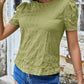 Ruched Round Neck Short Sleeve T-Shirt