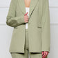HANNAH MEA Full Size Long Sleeve Blazer and Shorts Set