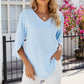 V-Neck Three-Quarter Sleeve Top