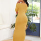 Round Neck Long Sleeve Maxi Wrap Dress
