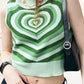 Heart Mock Neck Sweater Vest