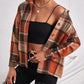 Plaid Collared Neck Button Down Jacket