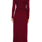 Jaylynn Round Neck Long Sleeve Pocketed Maxi Dress
