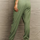 JabrowBee Tie Waist Long Pants with Pocket