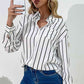 Vertical Stripes Button Down Shirt