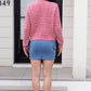 Button Up Round Neck Cardigan