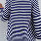 LakenLea Striped V-Neck Button-Down Cardigan