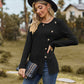 Decorative Button Slit Full Size Long Sleeve T-Shirt