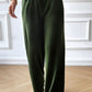 Drawstring Wide Leg Pants with Pocketed