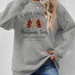 CHRISTMAS THEMED Graphic Round Neck Long Sleeve Sweatshirt
