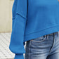 Chic Babe' Round Neck Dropped Shoulder Sweater 🦋