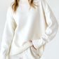 Turtle Neck Dropped Shoulder Sweater