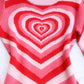 Heart Mock Neck Long Sleeve Sweater