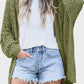 Openwork Open Front Long Sleeve Cardigan