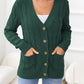 SavannahTree Button Down Cable-Knit Cardigan