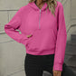 Malibu Dreams Zip-Up Raglan Sleeve Hoodie with Pocket