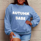 Simply Love SEASONAL Full Size AUTUMN BABE Graphic Sweatshirt