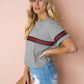 Contrast Round Neck Short Sleeve Tee