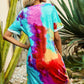 Women's Twisted V-Neck Short Sleeve Dress