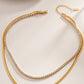 Double-Layered Inlaid Zircon Stainless Steel Necklace