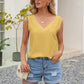 Cutout V-Neck Tank Top 🦋