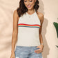 Rainbow Stripe Halter Neck Knit Tank