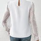 Full Size Mock Neck Flounce Sleeve Blouse